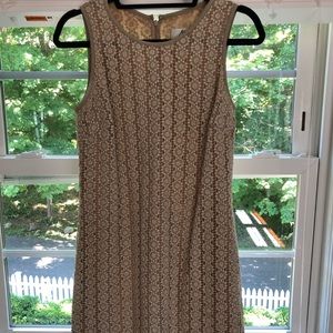 Mark & James Badgley Mischka Gold Lace Shift Dress